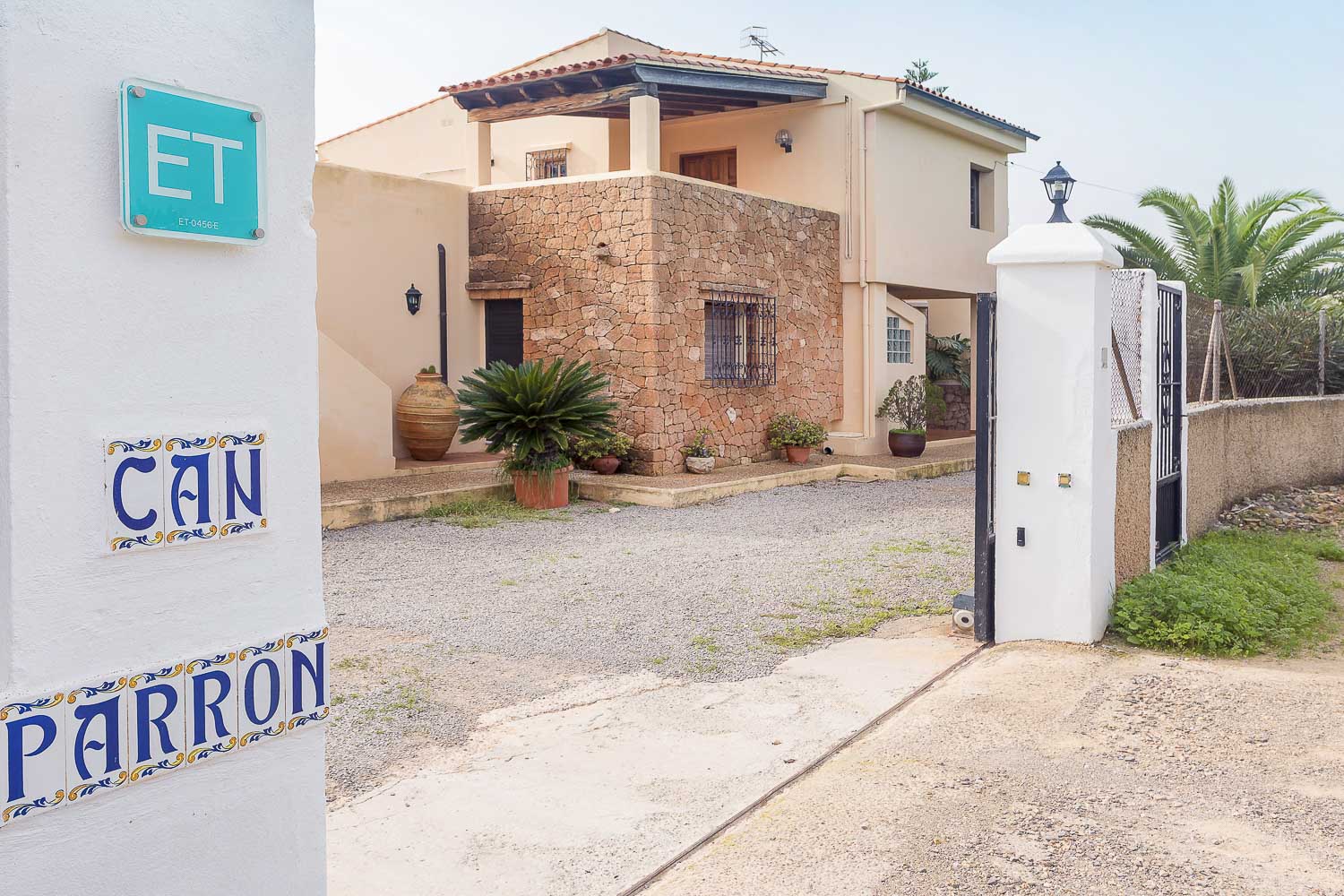 Entrace from a rental house in Ibiza